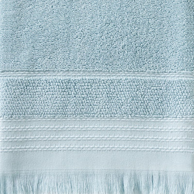 Jude Fringe Bath Towel in Aqua