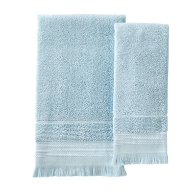 Jude Fringe Bath Towel in Aqua