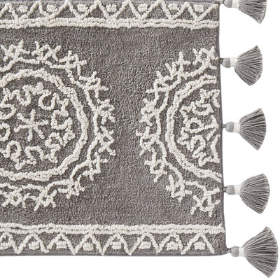 Medallia Large Rug in Gray