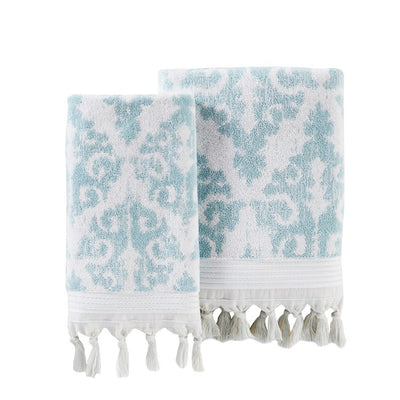 Mirage Fringe Bath Towel in Aqua