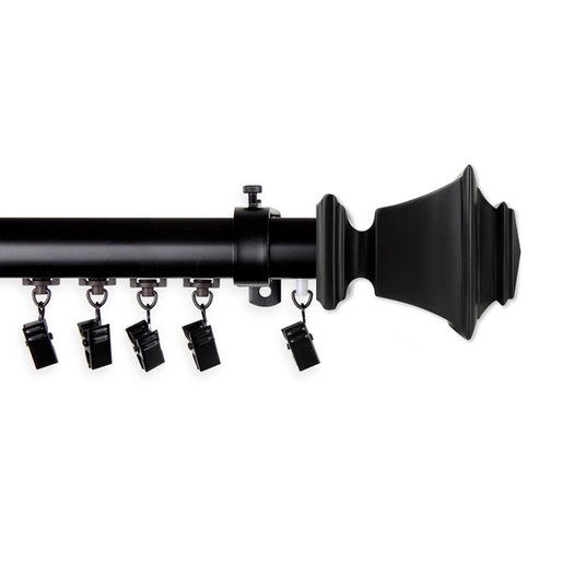 Julio Traverse Rod 86" - 120" Long - Black