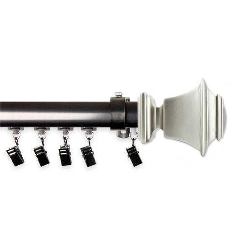 Julio Traverse Rod 86" - 120" Long - Satin Nickel