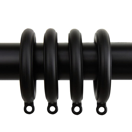 1-13/16" Poly Resin Curtain Eyelet Rings (Set of 10) - Black