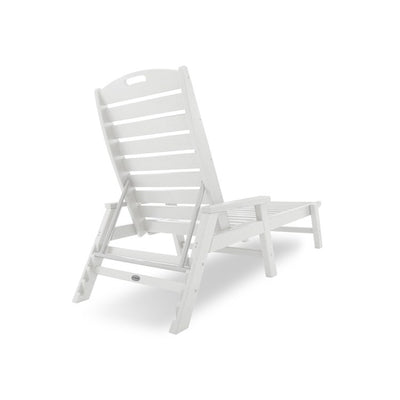 Nautical Chaise with Arms - White