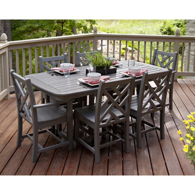 Chippendale Seven-Piece Dining Set - Slate Gray