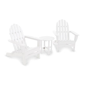 Classic Folding Adirondack Three-Piece Set - White