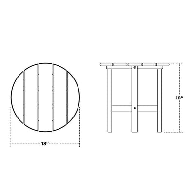 Round 18" Side Table - Slate Gray