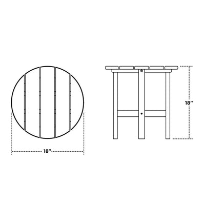 Round 18" Side Table - Slate Gray