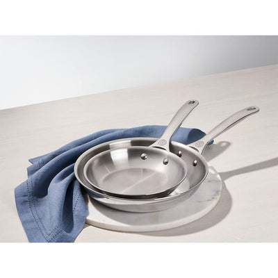Two-Piece Stainless Steel Fry Pan Set