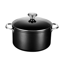 Toughened Nonstick PRO 6.3-Quart Stockpot with Glass Lid