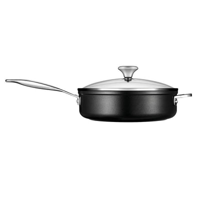 Toughened Nonstick PRO 4.25-Quart Saute Pan with Helper Handle & Glass Lid