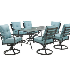 Product Image: LAVDN7PCSW-BLU Outdoor/Patio Furniture/Patio Dining Sets