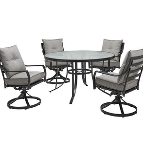 Product Image: LAVDN5PCSWRD-SLV Outdoor/Patio Furniture/Patio Dining Sets
