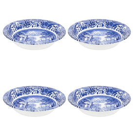 Spode Blue Italian Ascot Cereal Bowls Set of 4