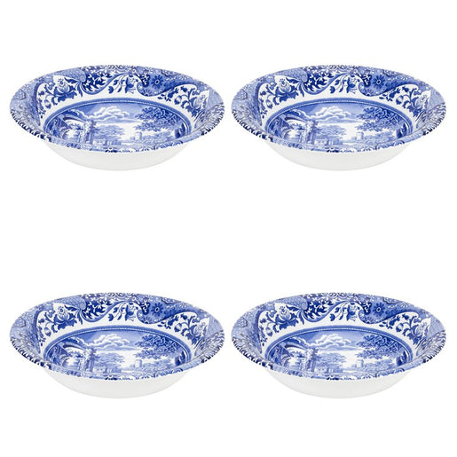 Spode Blue Italian Ascot Cereal Bowls Set of 4