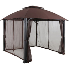 Morning Vale 9.8' W x 9.8' D x 9.4' H Aluminum and Steel Gazebo with Mosquito Netting