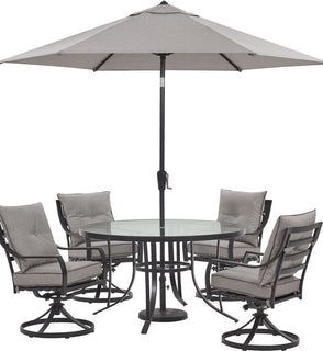 Product Image: LAVDN5PCSWRD-SLV-SU Outdoor/Patio Furniture/Patio Dining Sets