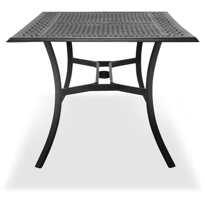 Lisbon Seven-Piece Set with 39" x 68" Cast-Top Dining Table in Tan