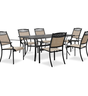 Product Image: LISBON7PC-TAN Outdoor/Patio Furniture/Outdoor Chairs
