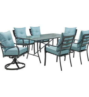 Product Image: LAVDN7PCSW2-BLU Outdoor/Patio Furniture/Patio Dining Sets