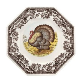 Spode Woodland 9.5" Octagonal Plate - Turkey