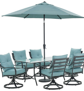 Product Image: LAVDN7PCSW-BLU-SU Outdoor/Patio Furniture/Patio Dining Sets