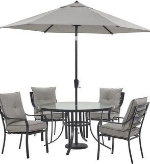 Product Image: LAVDN5PCRD-SLV-SU Outdoor/Patio Furniture/Patio Dining Sets