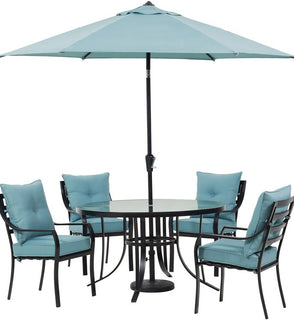Product Image: LAVDN5PCRD-BLU-SU Outdoor/Patio Furniture/Patio Dining Sets