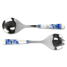 Spode Blue Italian Salad Servers Set of 2