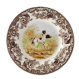 Spode Woodland 8" Salad Plate - Flat Coated Pointer