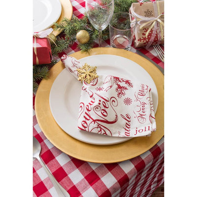 Gold Snowflake Napkin Rings Set of 6
