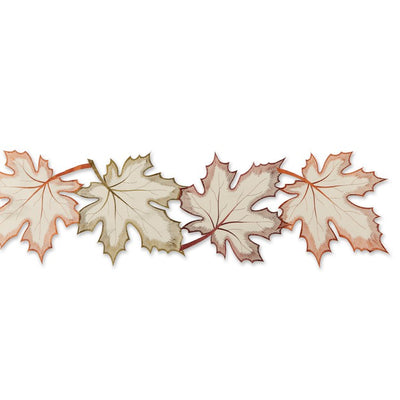 Embroidered Maple Leaves Table Runner