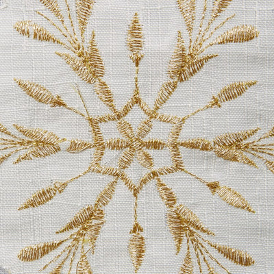 Embroidered Snowflakes Table Runner