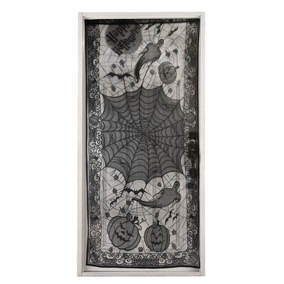 Happy Halloween Lace Window Panel