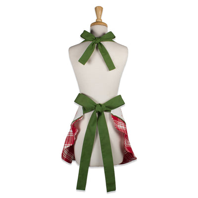 White Christmas Tree Ruffle Apron