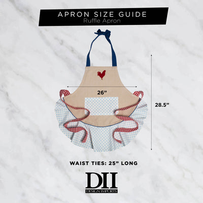 White Christmas Tree Ruffle Apron