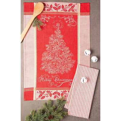 Vintage Merry Christmas Dish Towels Set of 2 Assorted