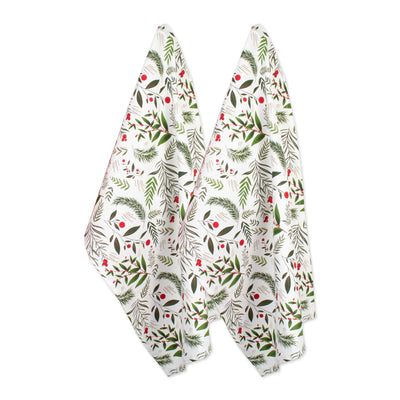 Holiday Sprigs Printed Dish Towels Set of 2