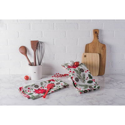 Holiday Sprigs Printed Dish Towels Set of 2