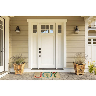Joy 18" x 30" Vinyl Back Coir Doormat