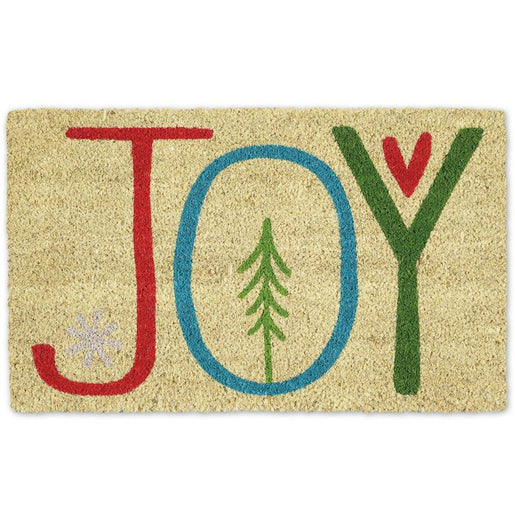 Joy 18" x 30" Vinyl Back Coir Doormat