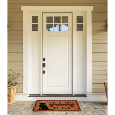 Santa Paws 18" x 30" Vinyl Back Coir Doormat