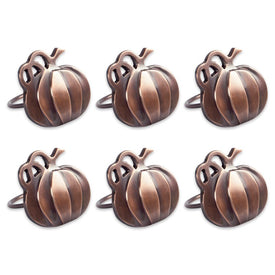Harvest Pumpkin Napkin Rings Set of 6