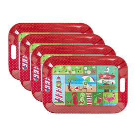 Coast Christmas Melamine Trays Set of 4