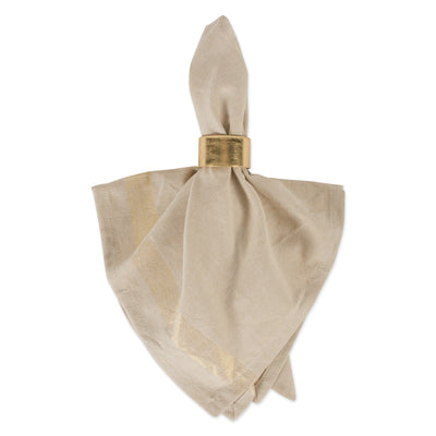 Gold Sparkle Stripe Napkins Set of 6
