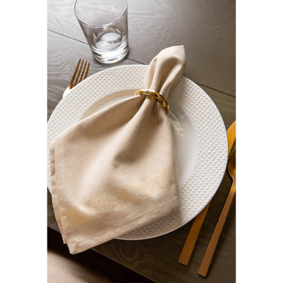 Gold Sparkle Stripe Napkins Set of 6