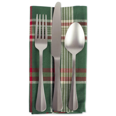 Dark Green Plaid Napkins Set of 6