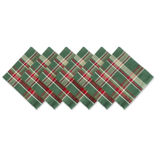 Dark Green Plaid Napkins Set of 6