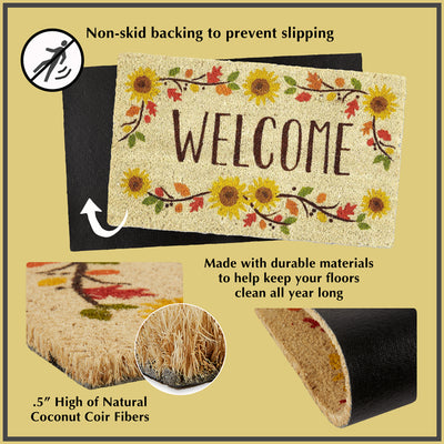 Dachshund Through The Snow 18" x 30" Coir Doormat