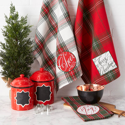 Joyful Wishes Embellished Dish Towels Set of 3